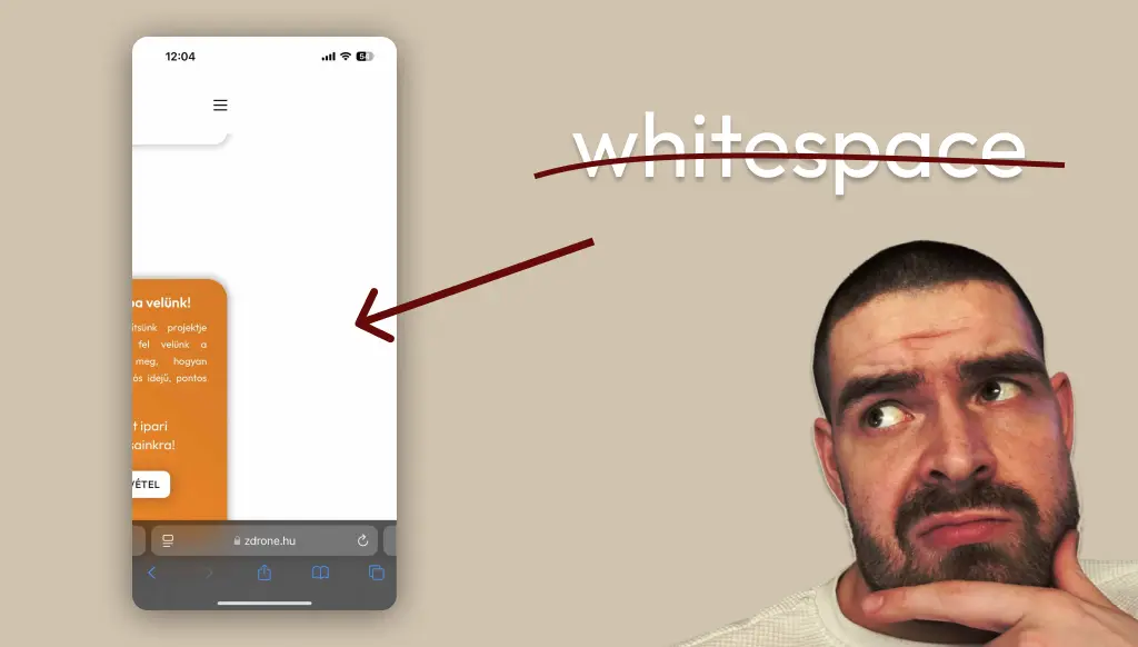 whitespace eltávolítása telefonons nézetben
