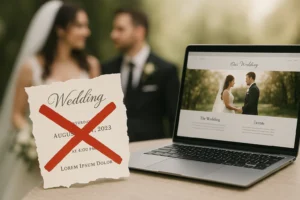 esküvői meghívó helyett weboldal