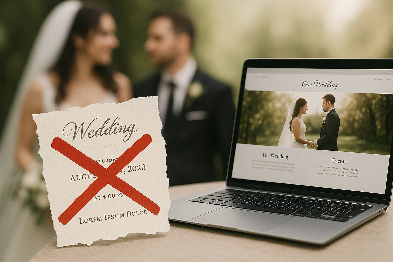 esküvői meghívó helyett weboldal