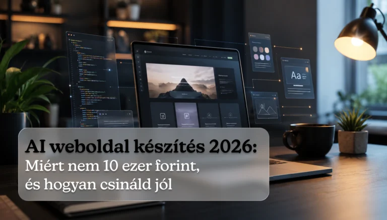 AI weboldal készítés 2026: Miért nem 10 ezer forint, és hogyan csináld jól