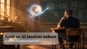Amit az AI tanított nekem a weboldalkészítésről: AI tanít egy weboldalkészítőt a tábla előtt